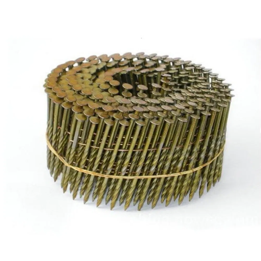 High Quality Hot Selling Giant Coil Roof Nail Umbrella Durable Steel Cap Twisted Handle Smooth Shank Bright Surface Carton