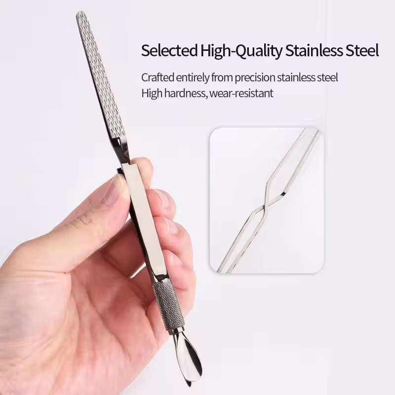 Dual-Ended UV Nail Forming Construction Clamp Stainless Steel Nail Shaping Extension Tweezers