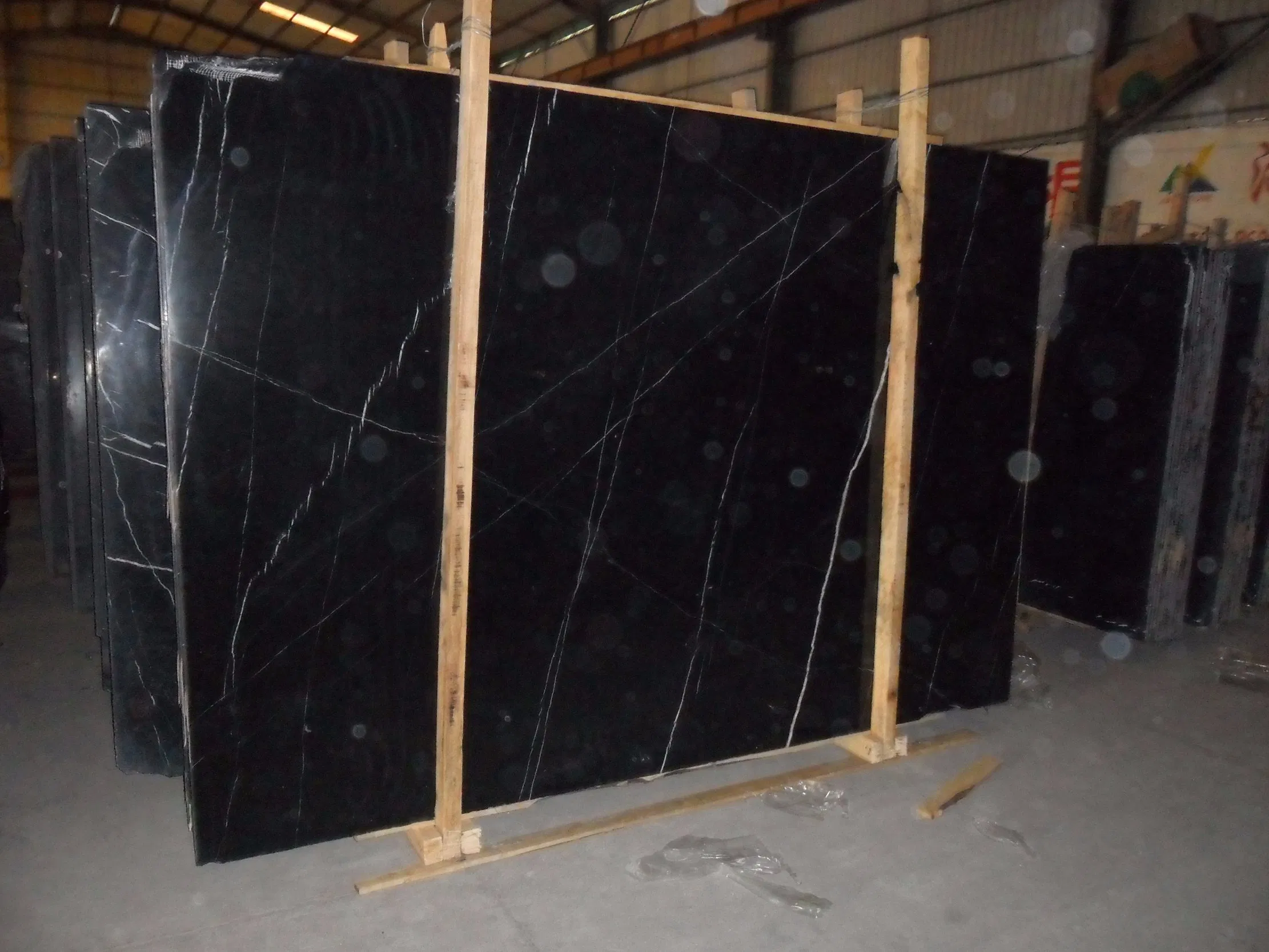 Natural Stone Black Marquina Marble Floor Tile