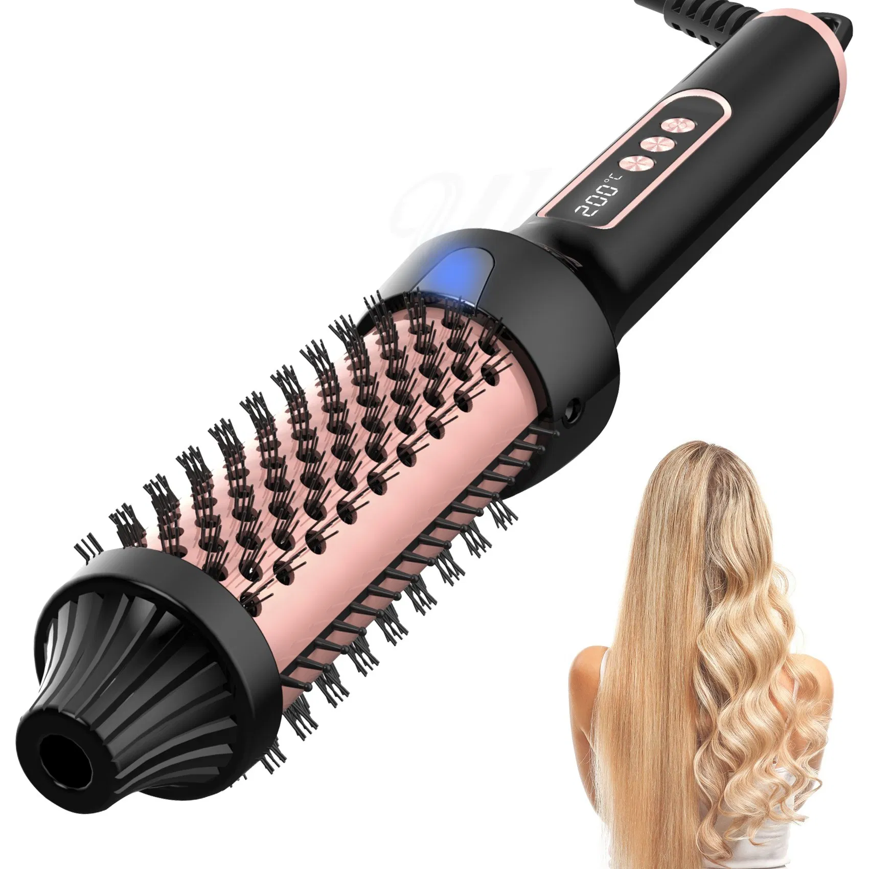 Hot Selling Hair Perm Curling Iron Straightener Straight Curl Dual-Purpose Curl Inner Buckle Perm Stick Hot Air Comb