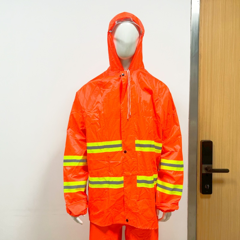 100% Polyester 210d Oxford with Breathable Coated Rain Suit