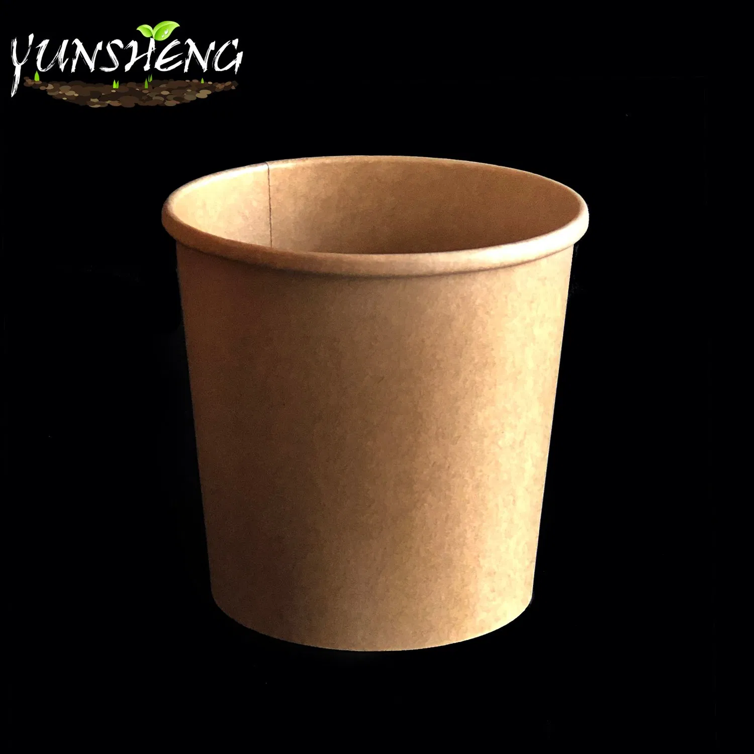 Disposable Takeaway Kraft Paper Soup Cup with PP/Kraft Paper Lid for Soup, Deli, Pasta, Ice Cream, Rice