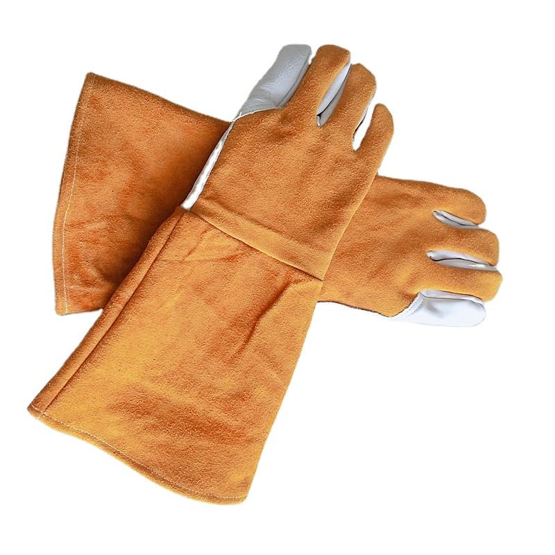 High-Quality Cowhide Leather Cooking Gloves for BBQ Safety