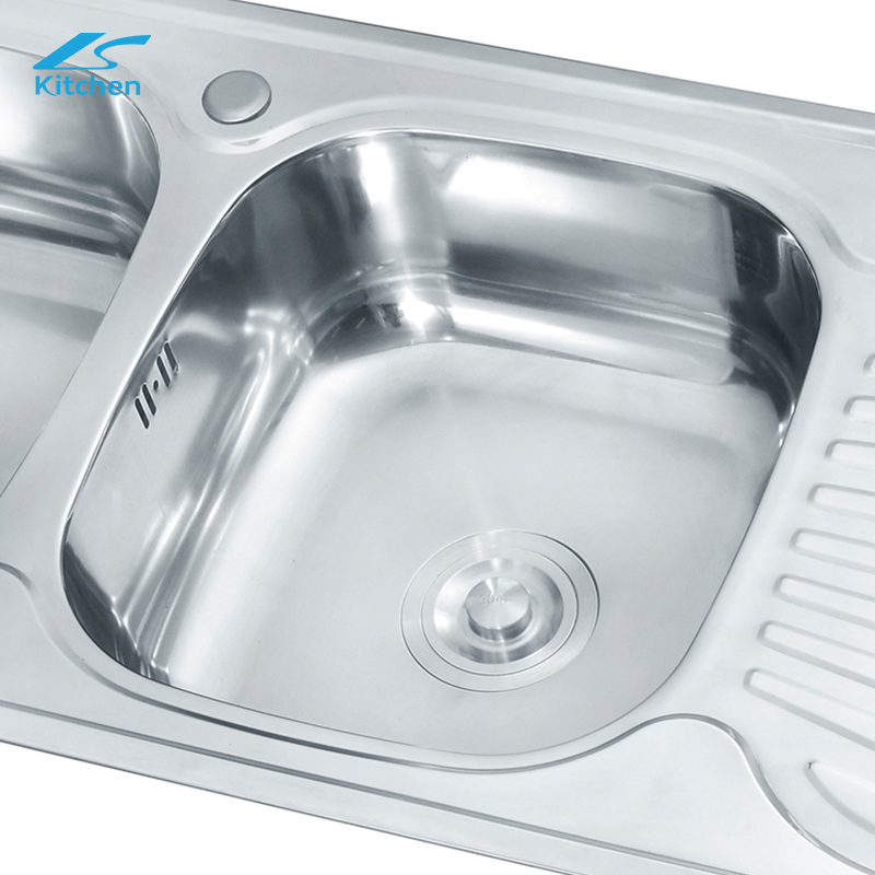 Modern Farmhouse 201 304 Stainless Steel Kitchen Sink Double Bowl with Drain Plate Fregadero Cocina