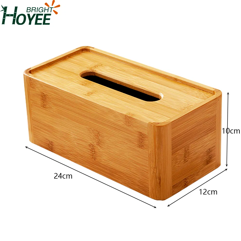 Rectangular Napkin Holder Bamboo Tissue Box