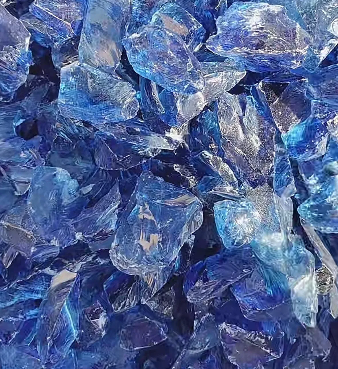 Colored Ocean Blue Glass Stone
