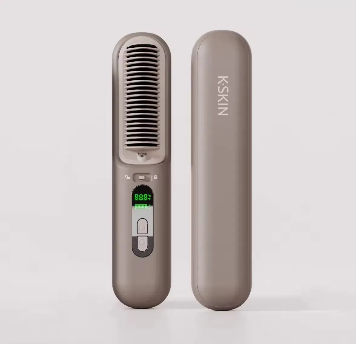 Factory Fast Heating Curling Smoothing Electric Straightener Brush Hot Steam No Damage Hair Wide Tooth Comb for Frizzy Hair