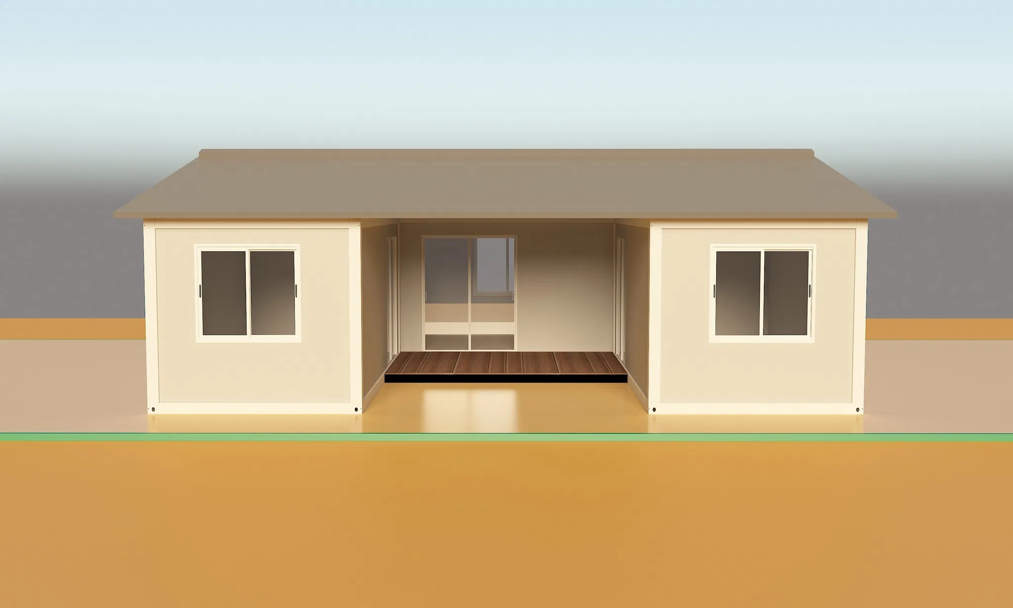 Low Price Workshop Portable House Tiny House Construction Prefabricated Container Home with Bedroom