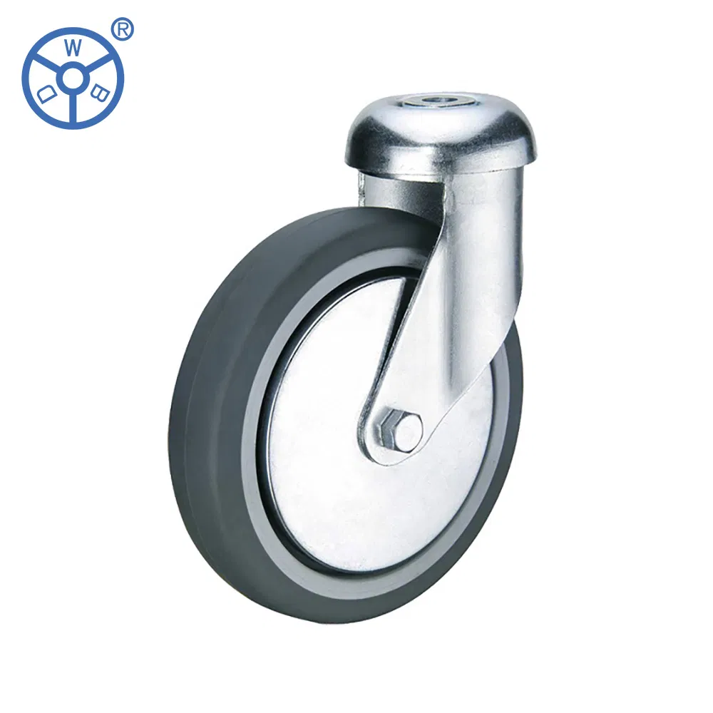 5inch 125mm Bolt Hole Type Thermoplastic Rubber Wheel Supermarket Caster