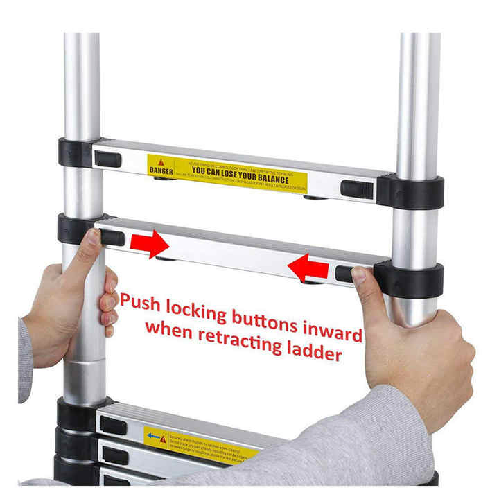 Portable Anti Slip Aluminum Foldable Telescopic Extension Step Ladder