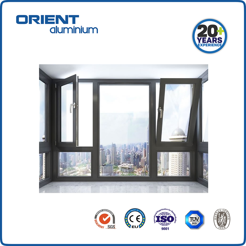 High Quality Aluminum Window Sliding New Model Double Glazed Aluminium Casement Window