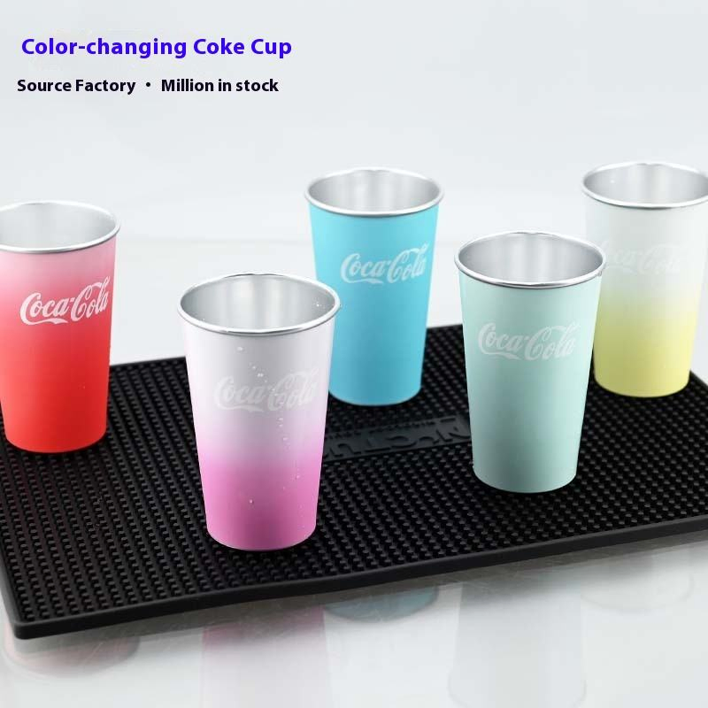 470ml Temperature-Sensitive Aluminum Tumbler Party Color-Changing Cup for Drinks & Water Reusable 470ml Beer Cups