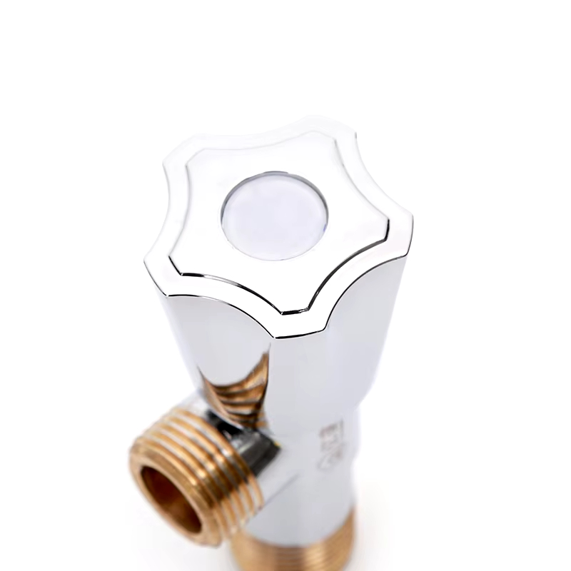 Customized Faucet Accessories Copper Chrome Stop 1/2 Angle Valve