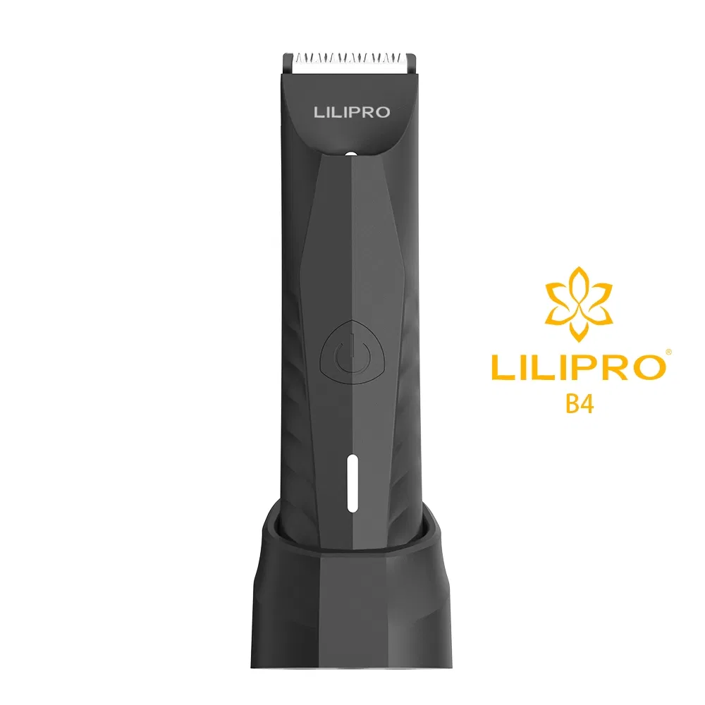 Lilipro B4 Figure and Bikini Line Trimmer Females Damp/Dry Zero Nicks Electrical Body Hair Clipper for Males Water-Resistant Cordless Pubic Hair