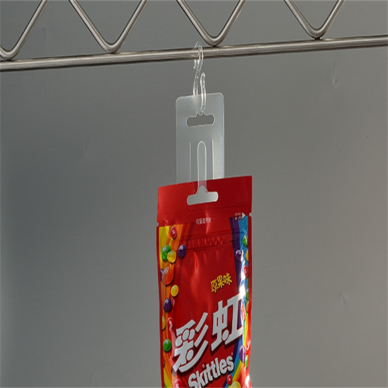 Custom Colorful Plastic Retail Hanging Display Clip Strips with Hook for Supermarket