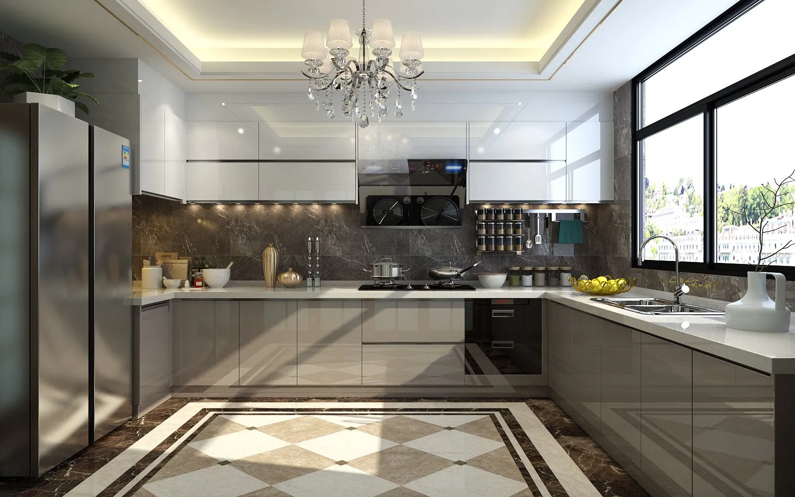 Aluminium Foil PVC Composite Panel PVC Skirting Board Kitchen Plinth