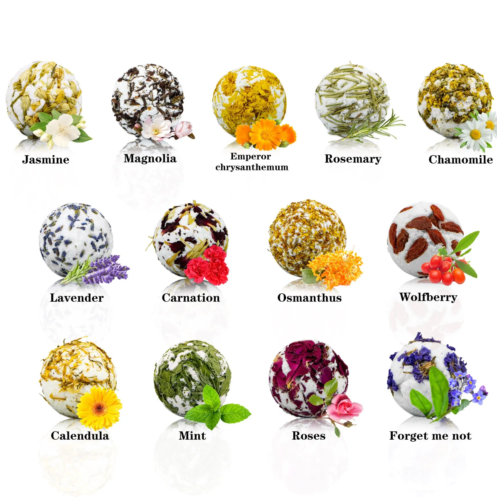 Custom Logo Flower Bath Bombs Factory Wholesale Rose Lavender Dried Flowers Petals Bath Bombs