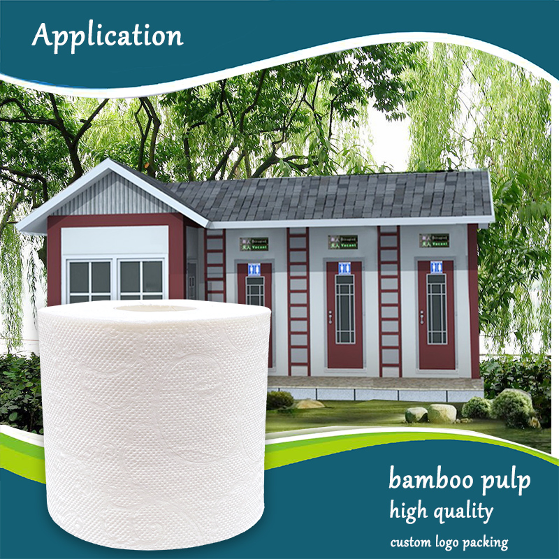 Factory Wrapping Roll Organic Bamboo Pulp Toliet Tissue Paper