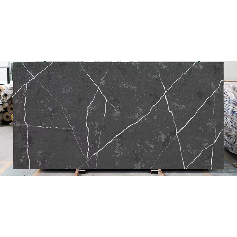 Engineered Stone Artificial Marble Black/White/Calacatta Polished Quartz Slabs Price
