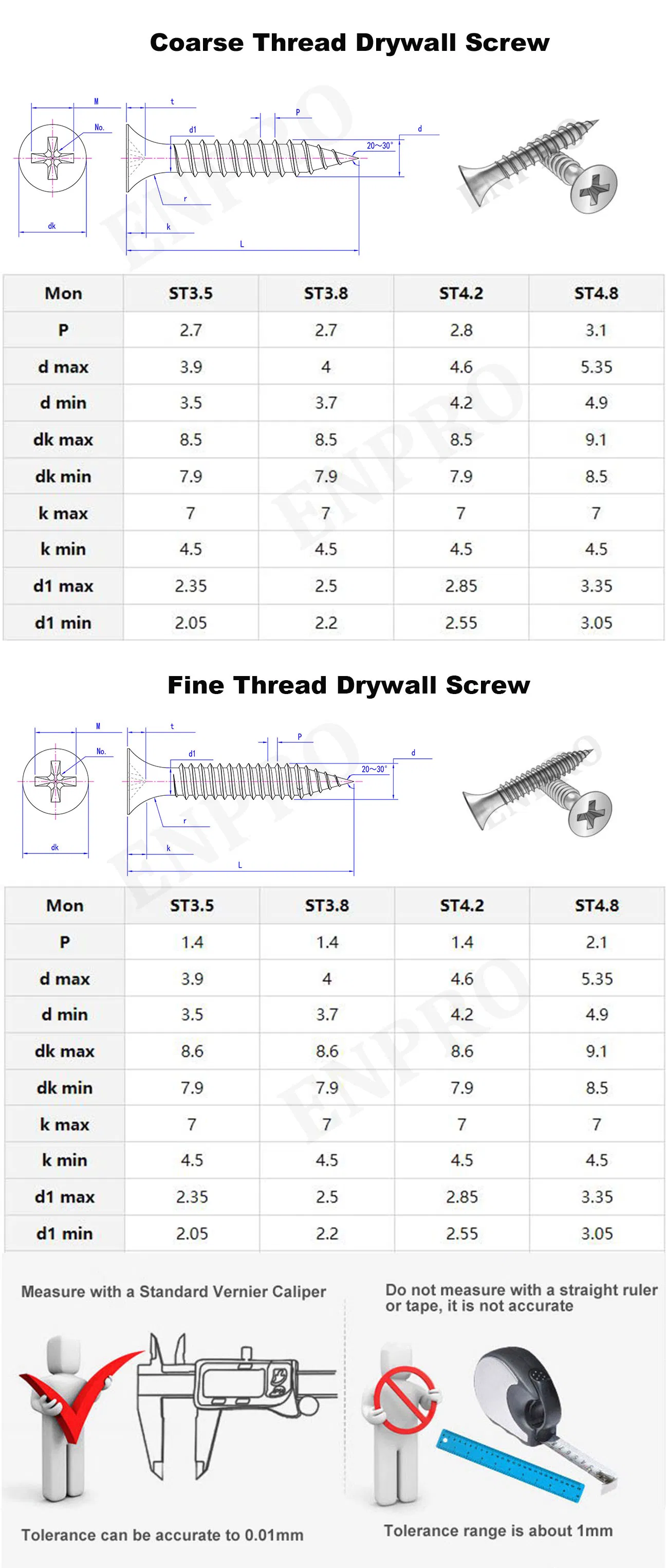 1kg Box Bugle Head Coarse Thread Dry Wall Self Tapping Grey Black Phosphated Metal Gypsum Drywall Screw Made in China