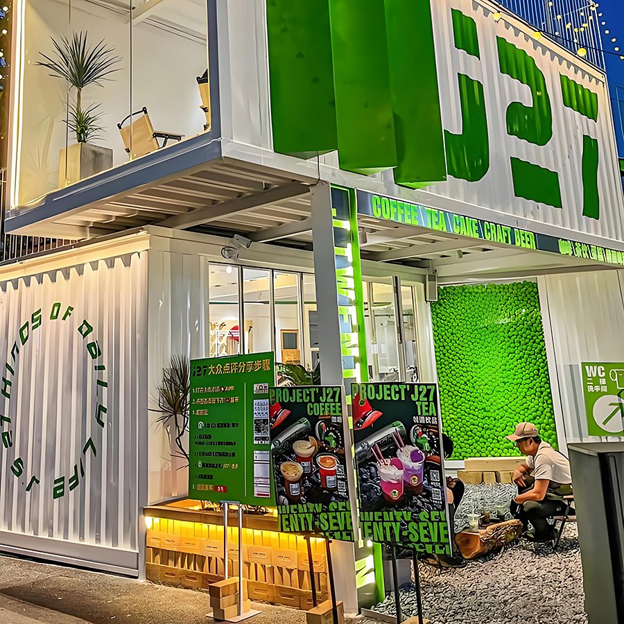 Convenience Store Convenient 2 Story Modular Prefab Shipping Container Homes