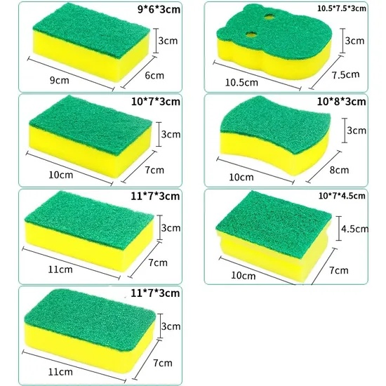Wholesale Multipurpose Scratch Resistant Polyester Melamine Household Cleaning Sponge