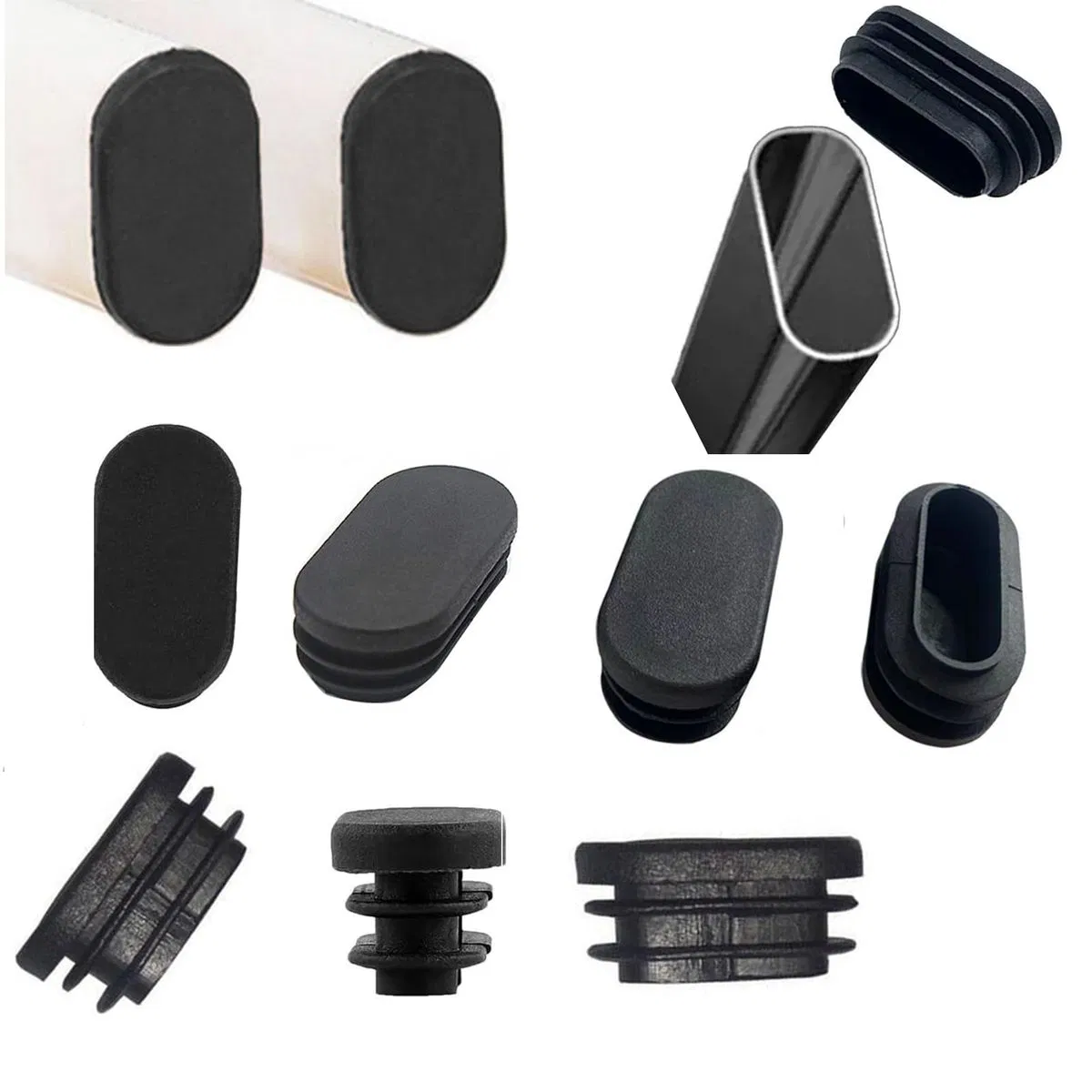 Professional Custom Different Colors Plastic Square/Rectangular Tube Threaded Inserts and Chair Legs Plug