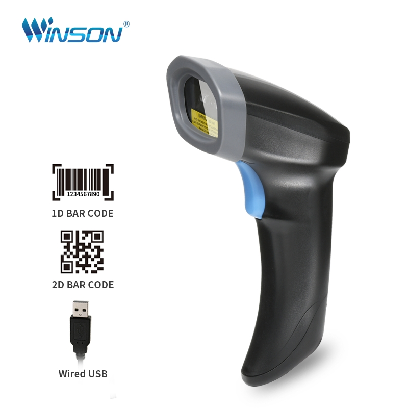 High Quality Smart Rugged Bar Qr Code Reader Support Screen Scan 1d 2D USB Barcode Scanner with Adjustable Stand