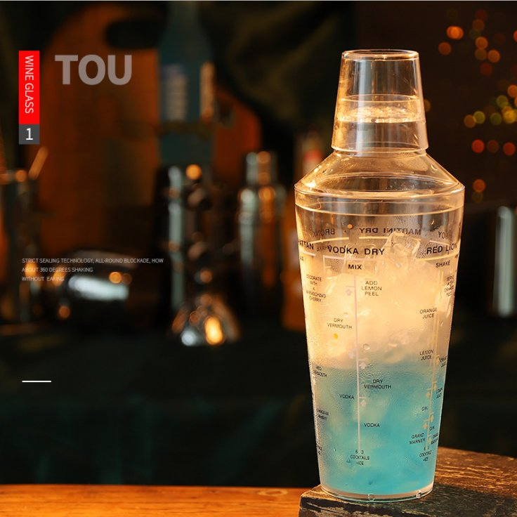 Пластиковый коктейльный шейкер KKS