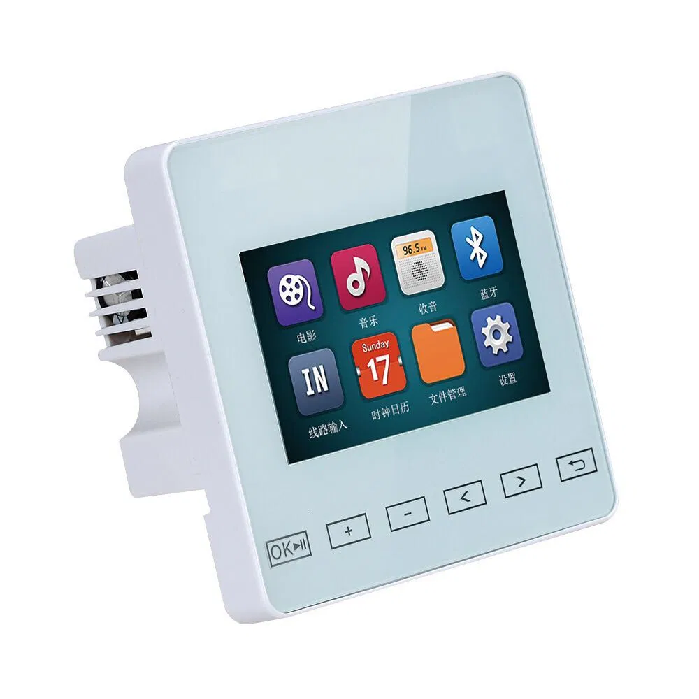 Tianlai Interruptor WiFi Inteligente Smart Home 3 Inch Touch Screen Controller Bluetooth Wall Amplifier