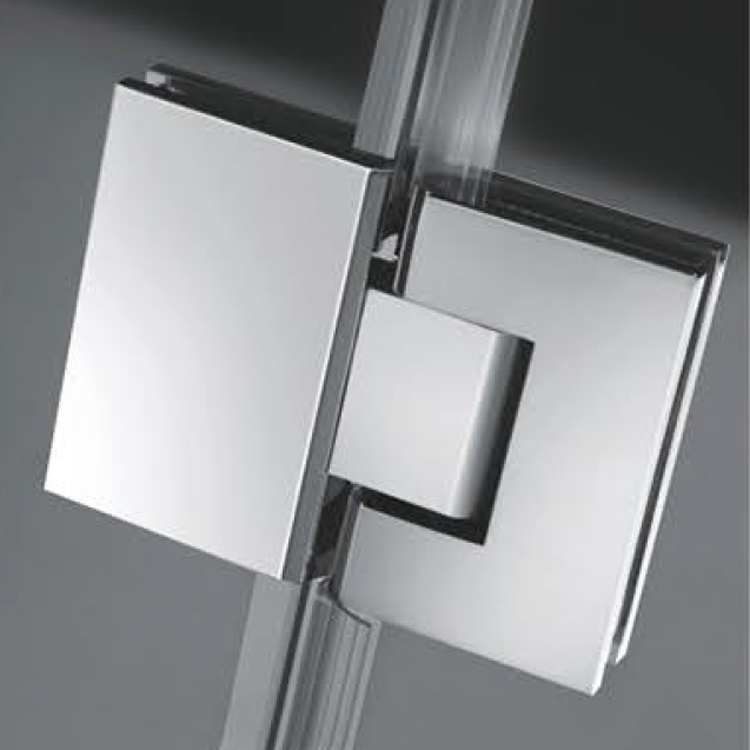 Three Glass Panel Square Bathroom Shower Room Hinged Type Frameless Shower Room