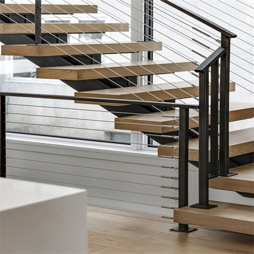 304 316 Stainless Steel Brushed Finish Stair Handrail Balustrade Wire Cable Railing Balustrade