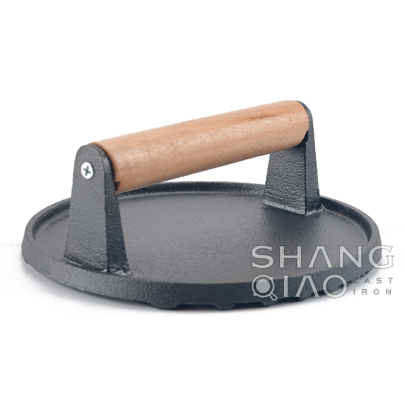Pre-Seasoned Cast Iron Smash Burger Press Hamburger Smasher Grill