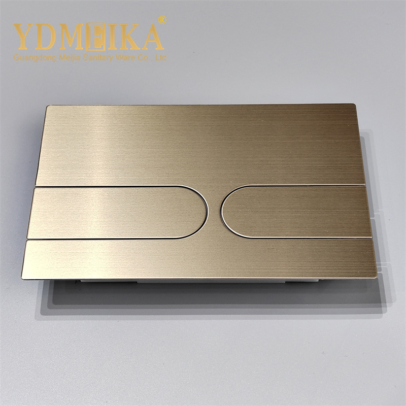 Stainless Steel Material Toilet Concealed Cistern Matte Gold Flush Button Panel