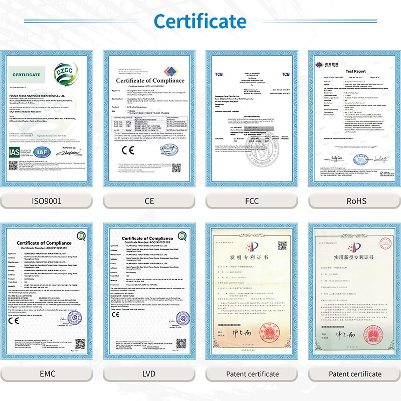 Outdoor Three Sided Billboard Manufacturers LED Light Advertising Equipment