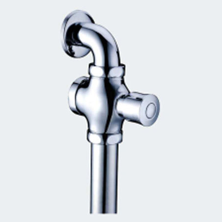 Polished Brass Toilet Flush Valve Durable Pedal Touchless Flush Valve Convenient