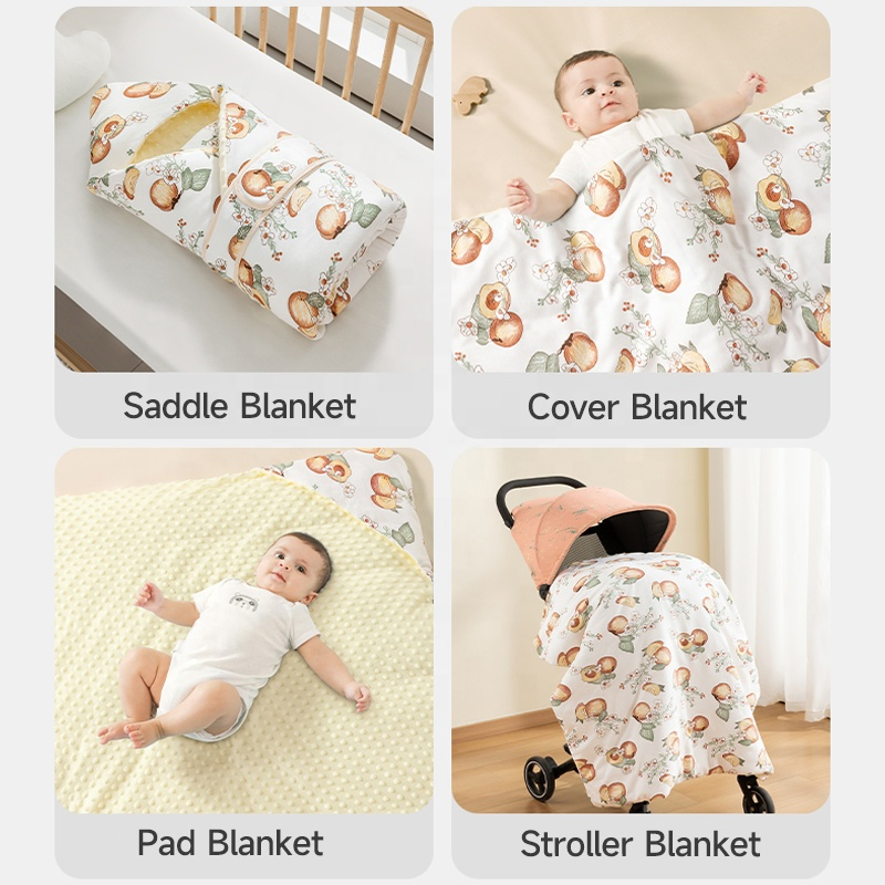 High Quality Baby Cotton Sleep Swaddle Children Toddler Warm Soft Breathable Wrap Blanket Skin-Friendly Baby Soft Swaddle