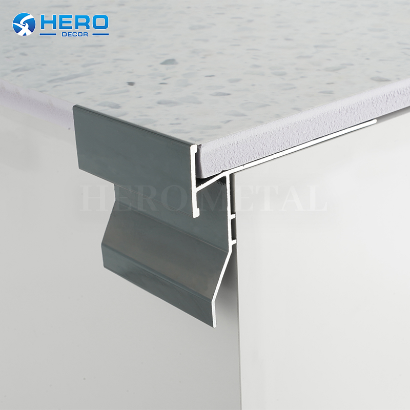 OEM &ODM Aluminum Extruded Profile Brushed Black Covers Wardrobe Kitchen Cabinet Door Window Frame Floor Linear Strip for Balcony Water Trim