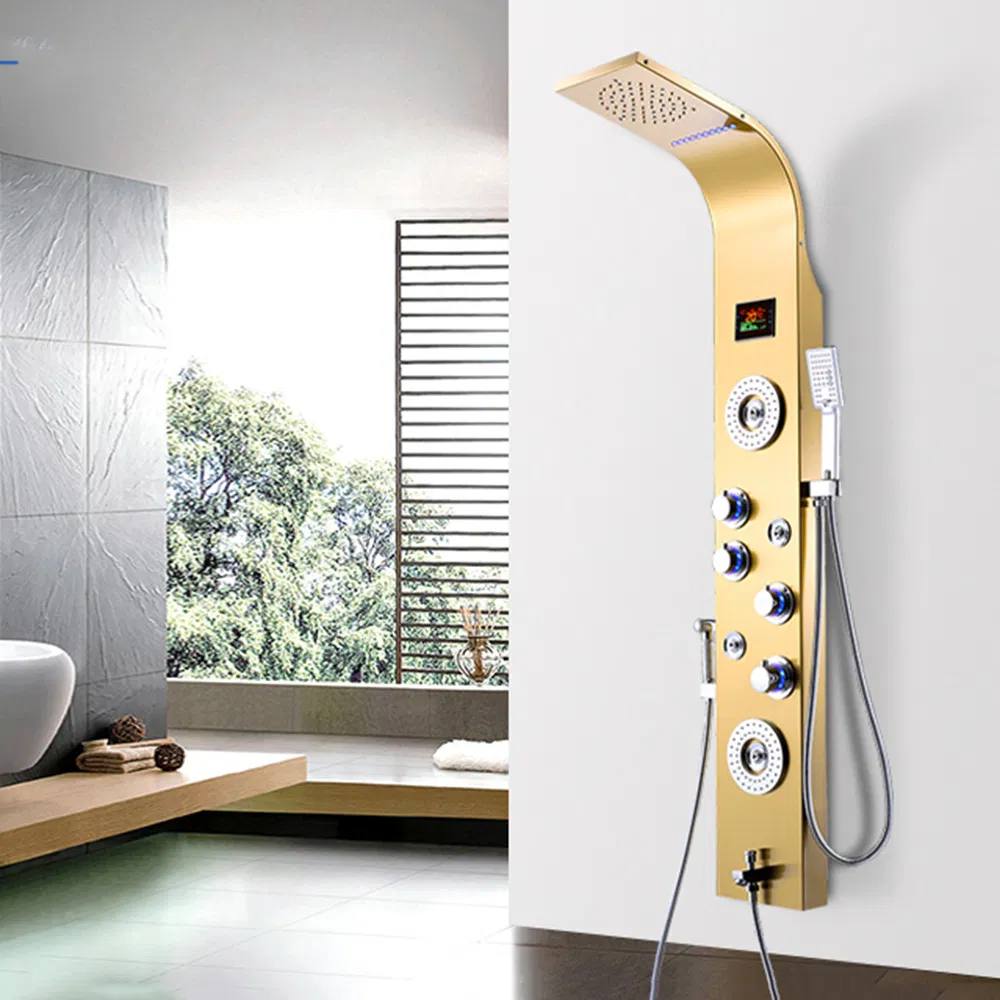 SUS304 Multi Functional Shower Set Bathroom Shower Pressurized Simple Electroplated Four-Speed Water Saving Shower