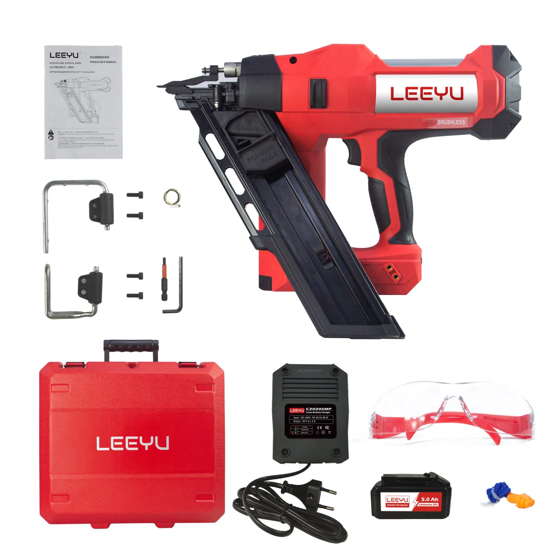 Аккумуляторный гвоздезабивной пистолет DCFN110-3490M