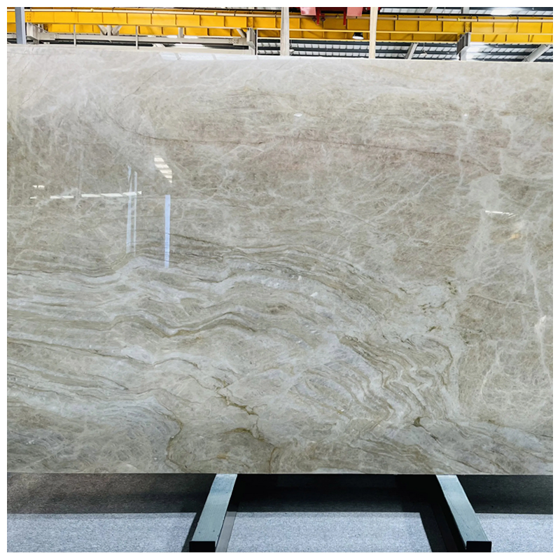 Brazilian Exotic Beige Perla Venata Quartzite Slabs