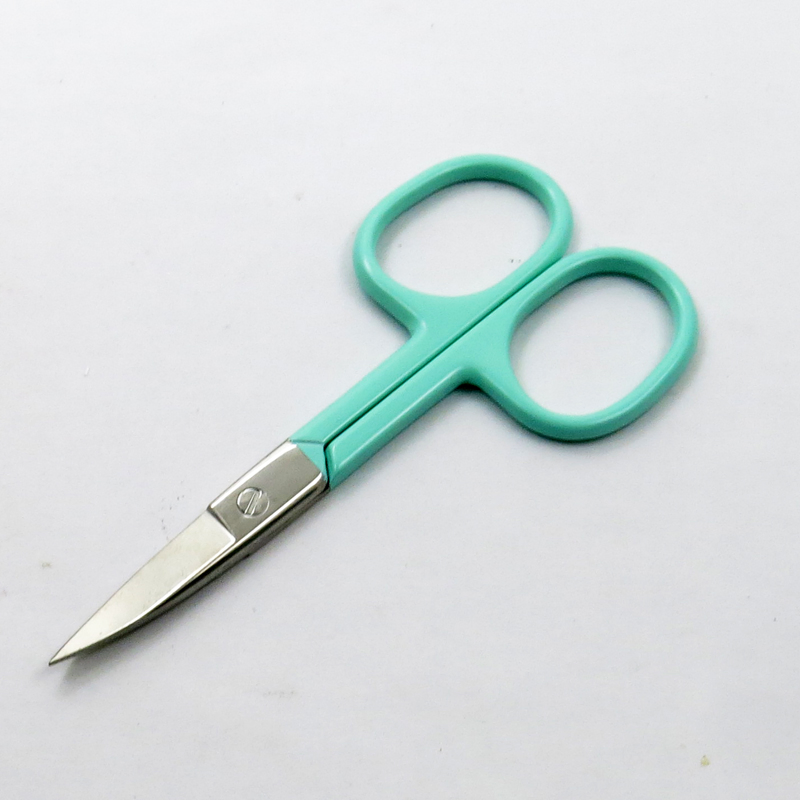 Colorful Coated High Quality Facial Trimming Tweezers Makeup Eyebrow Eyelash Hair Beauty Scissors