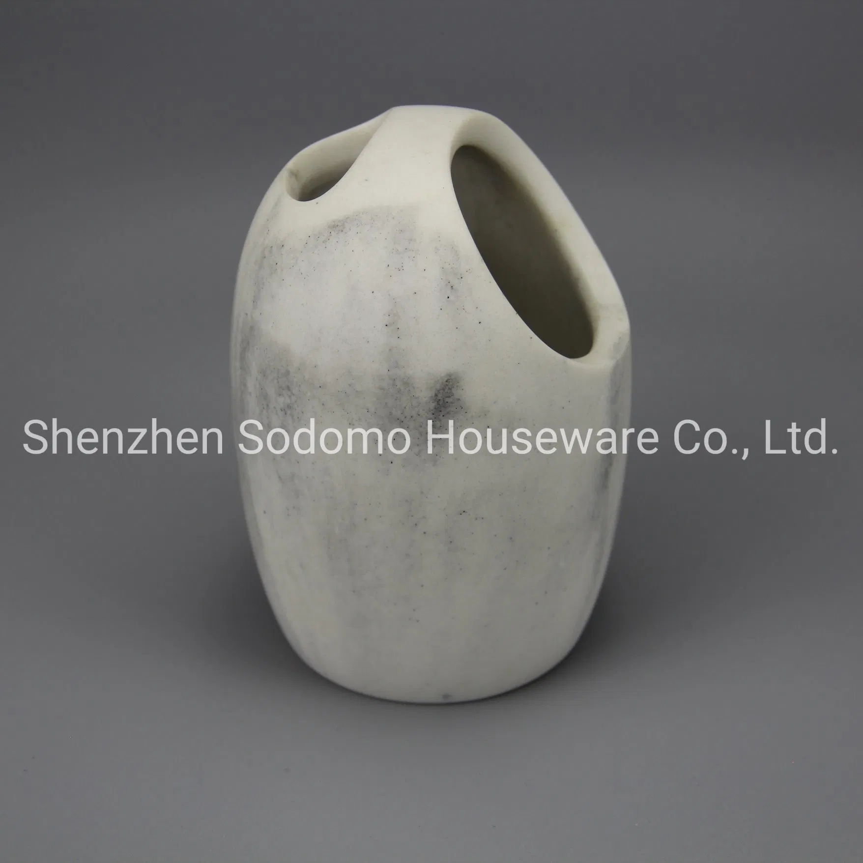 Modern Design Top Quality Resin Bathroom Toothbrush Holder (BP0102-WMA)