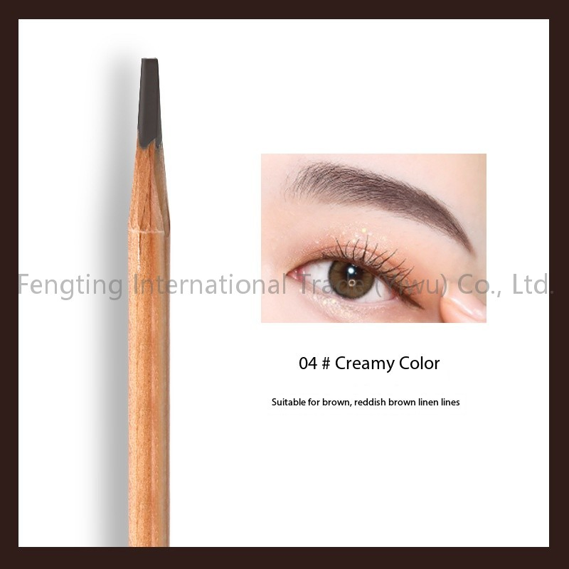 Waterproof Tint Cosmetic Art Eyebrow Pencil Custom Light Brown Brow Pencil Hot Selling Waterproof Long Lasting Wooden Eyebrow Pen