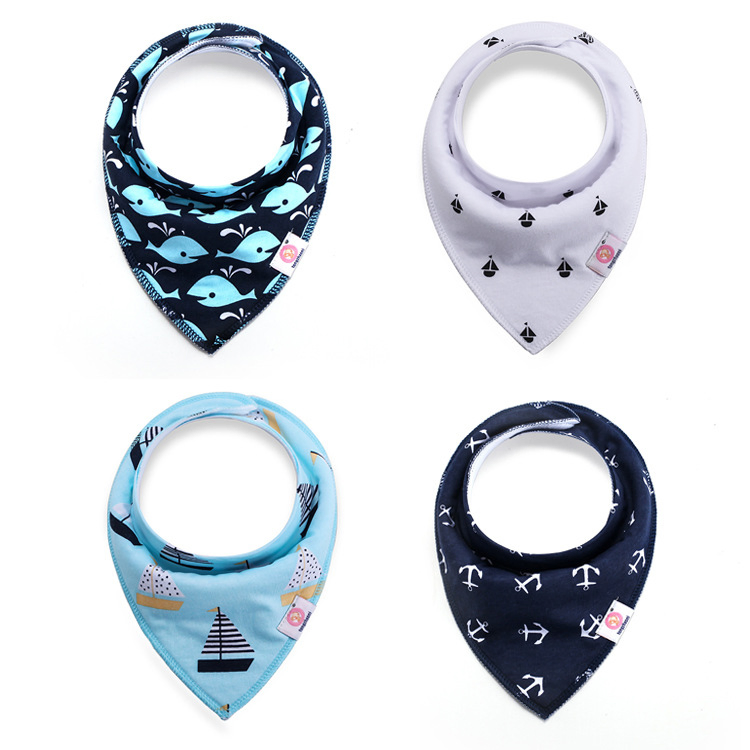Absorbent Baby Soft Organic Cotton Drool Teething Baby Bandana Bibs