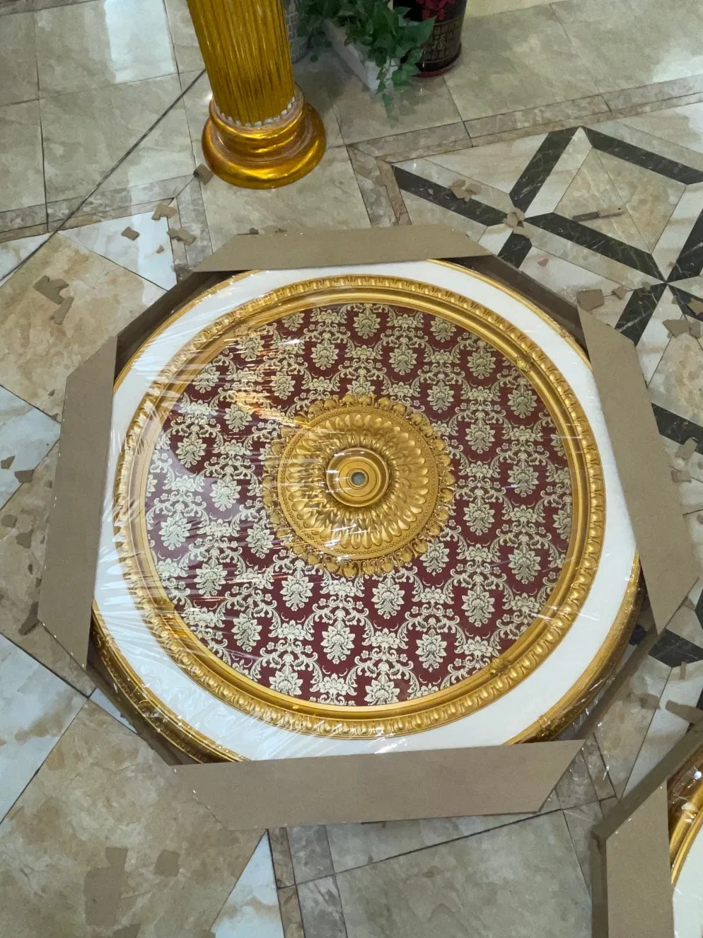 Ceiling Lamp, Board, Ceiling Tiles, Polyurethane Suspended Ceiling PU Ceiling Panel for Interior Decoration