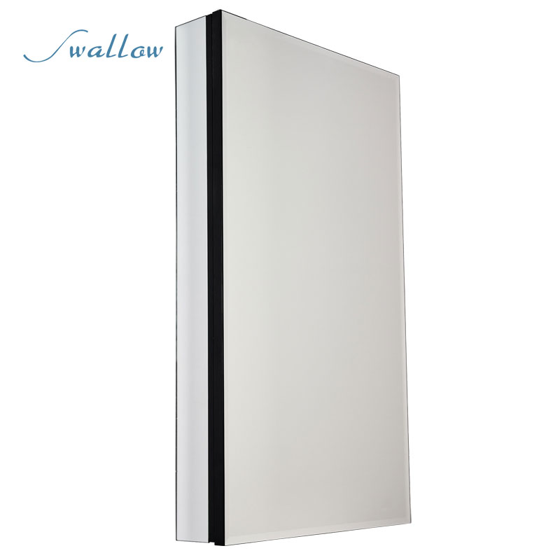 Framed Aluminum Surface-Mount 1-Door Bathroom Medicine Cabinet