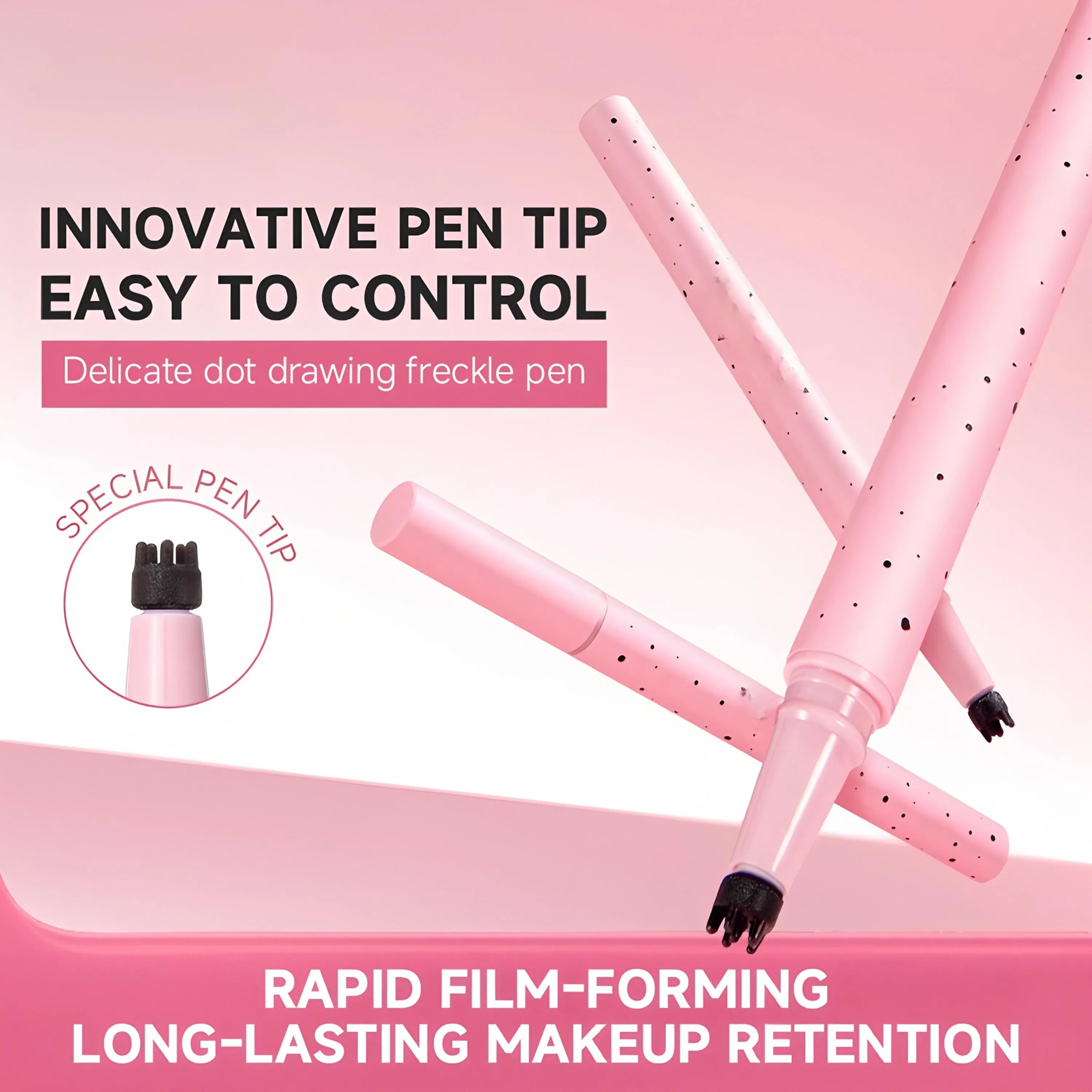 Freckle Pen, Freckle Stamp, Easily Create Real and Natural Freckles in Seconds, Long-Lasting, Waterproof, All-Day Wear Freckles