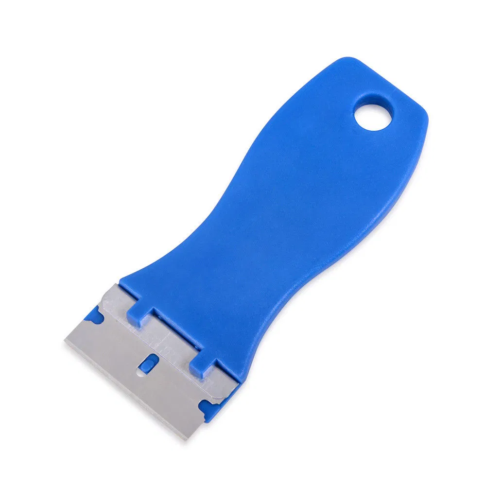 Hautine Cleaning Scraper Plastic Razor Scraper with Plastic or Metal Blades