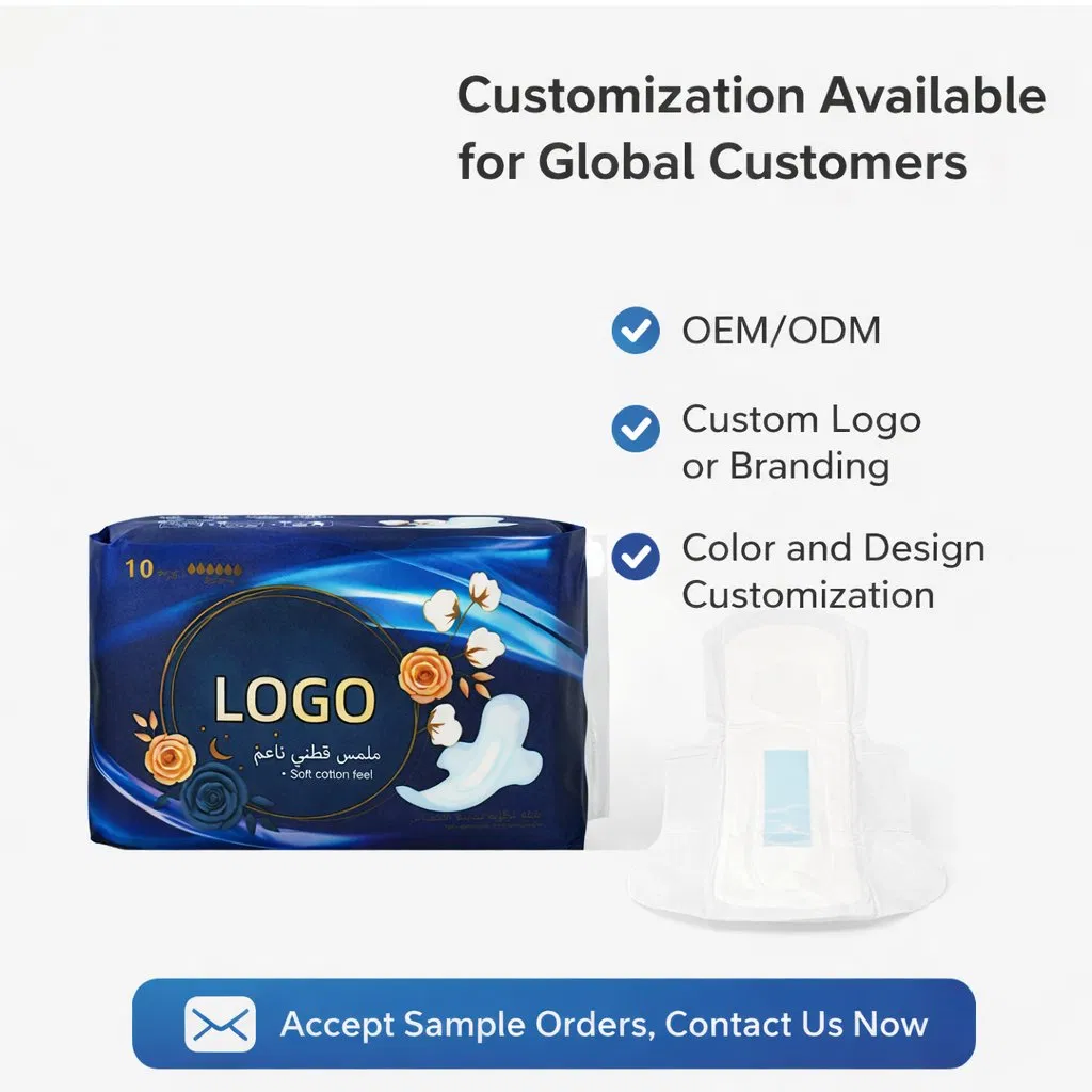 Manufacturers Customized Cotton Disposable Sanitary Napkin for Women